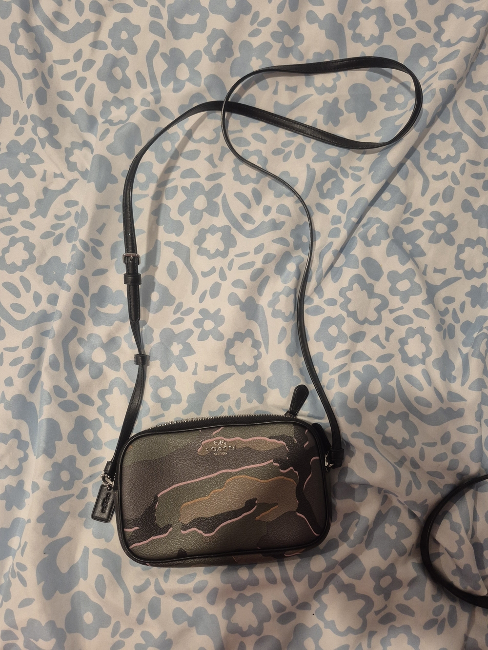 Coach Green Camo Print Crossbody Bag